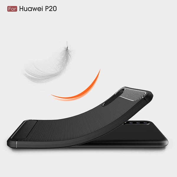 SKALO Huawei P20 Armor Carbon Stødsikker TPU-cover