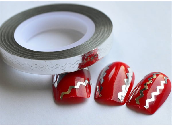 Stribetape, neglebånd, Zigzag! 12 farver