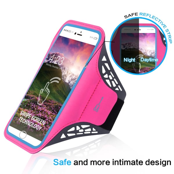 BDD - 061Z Sportsarmbånd til iPhone 7 Plus/Galaxy S7 Edge - Rosa