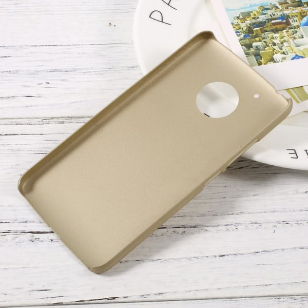 Lenovo Moto G5 Deksel Plastskall Gummiert - Gull