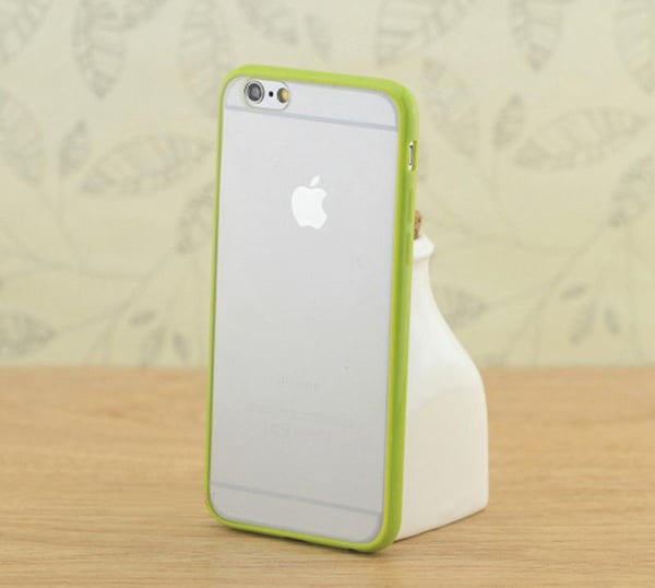 Transparent frostat skal med färgad ram iPhone 6/6S Plus