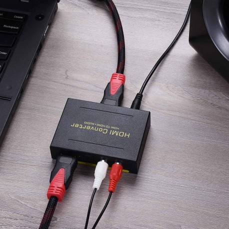 Lydsplitter - HDMI til HDMI + SPDIF + RCA