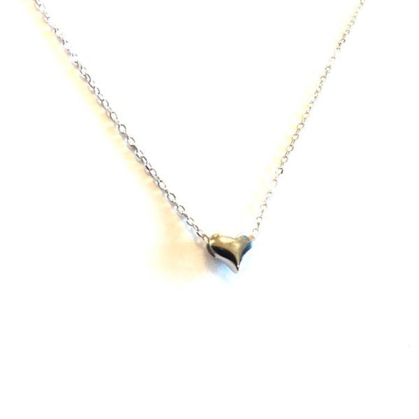 Halsband i äkta silver, S925 - hjärta