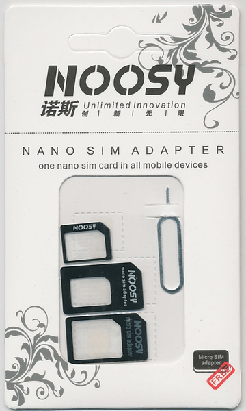 Simkortsadapter Nano/Micro/Standard SIM-adapter