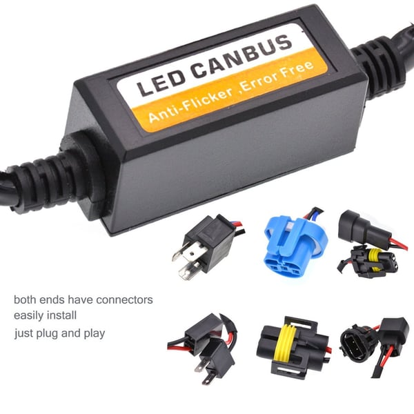 H1 / H3 LED-dekoder Canbus Advarselslyslys Kanseller