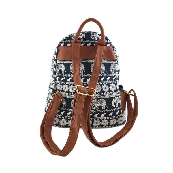 Ryggsäck, elefanter, khaki