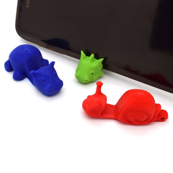 3 X Nøglering Mobilholder Kollektion