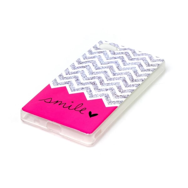 TPU - cover Z5 Compact - Chevron og Word Smile