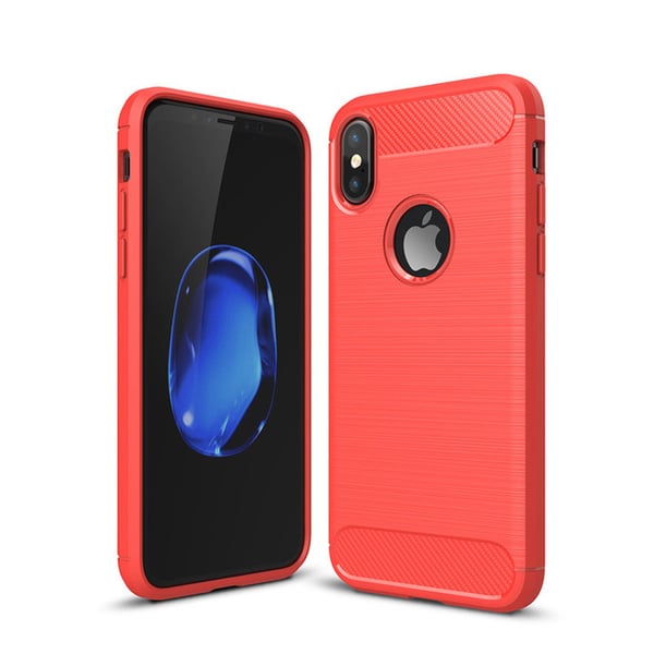 SKALO iPhone X/XS Armor Carbon Stødsikker TPU-cover