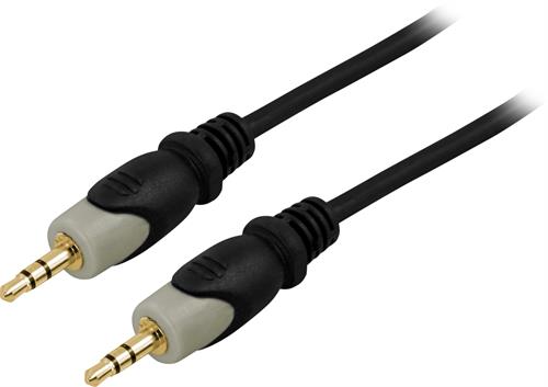 DELTACO lydkabel, 3,5mm ha - ha, 5m