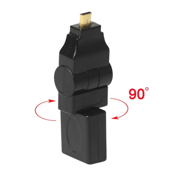 Micro HDMI HDMI 90 180 astetta kääntyvä oikeakulmainen adapteri