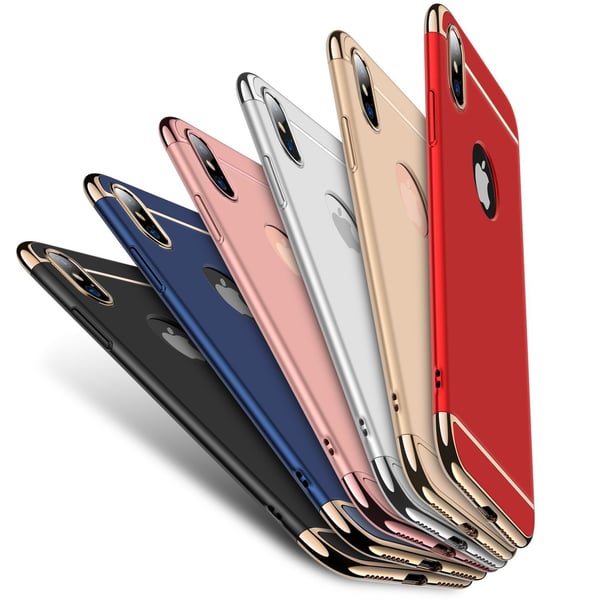 Design skal 3 i 1 guldkant till iPhone X