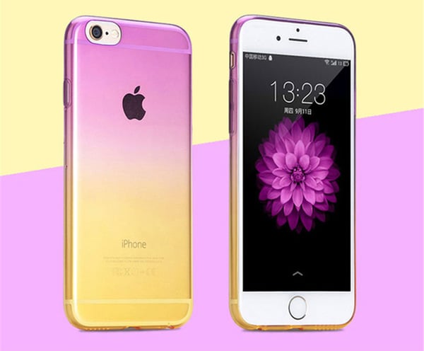 Gradient färgade Silikon TPU-Skal till iPhone 6/6S - Olika färger