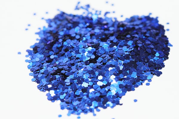 12 bokser med hexagon glitter