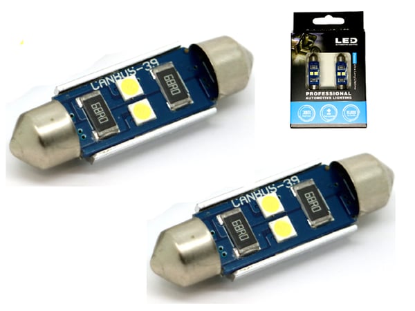 Canbus C5W 39mm Led med 3030SMD, 6000K 2-pack