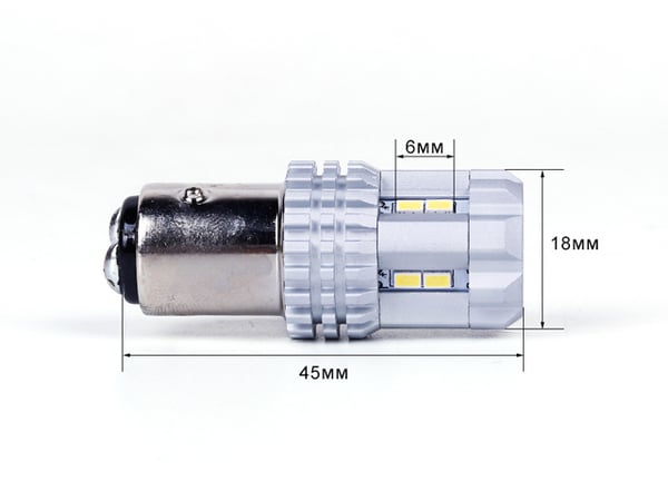 Bay15d p21/5w 1157 Led 12kpl 3020smd siru 6000K 2-pack