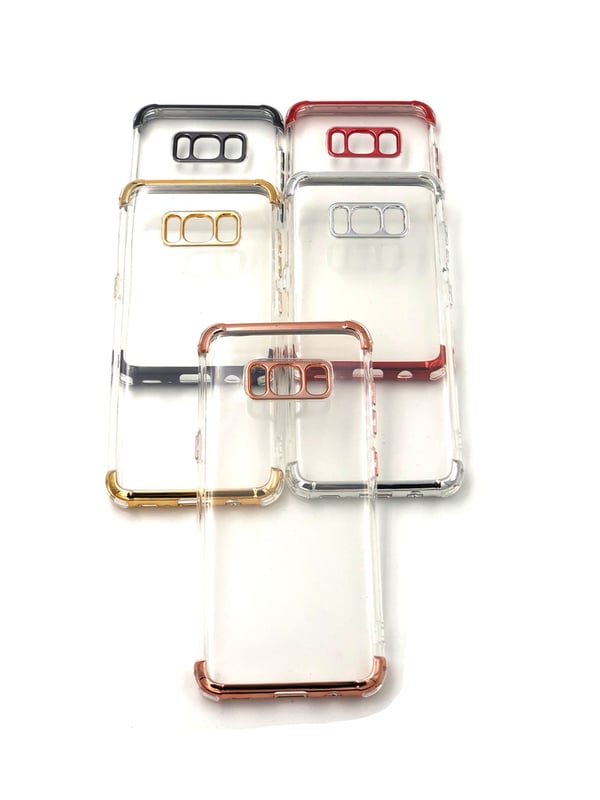 Extra tåligt design silikonskal | färgade kanter Samsung S8
