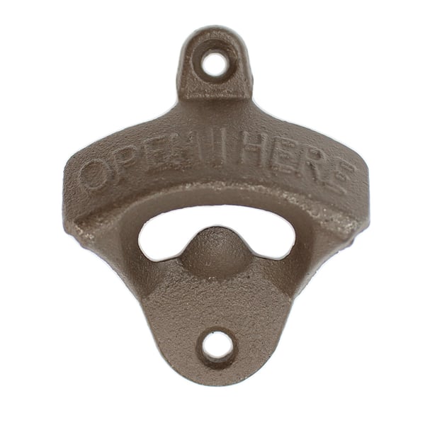 Kapsylöppnare till väggen Vintage "open here"