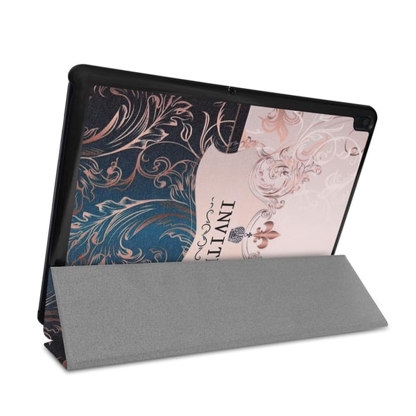 Mønstertryk Tredobbelt Stand Cover Lenovo Tab E10 - Engelske Tegn