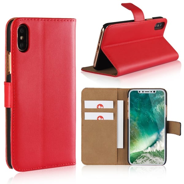 SKALO iPhone XS Max Plånboksfodral Äkta Skinn