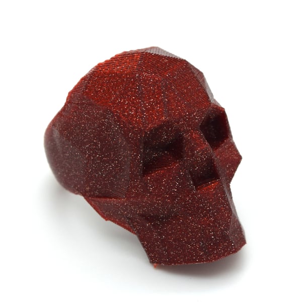 2x Skull Skeleton Par Ring