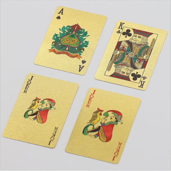 $100 gullplast PVC Poker vanntett spillkort kortstokk