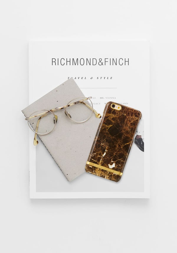 Richmond & Finch cover til iPhone 6 Plus / 6s Plus - Brun Marmor