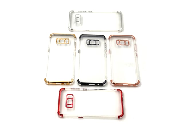 Extra tåligt design silikonskal | färgade kanter Samsung S8
