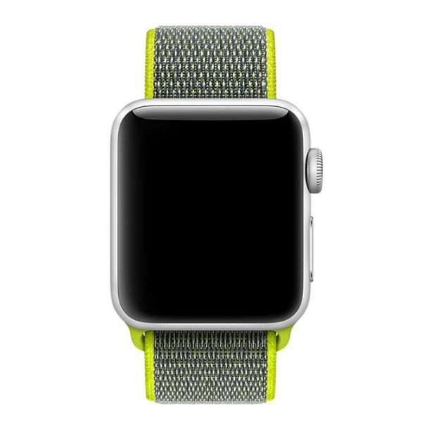 Til Apple Watch 42mm Nylon Loop med velcro lukning Neongrøn