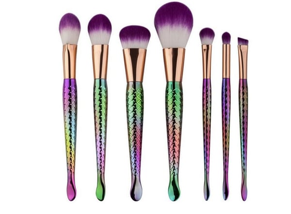 7st Sminkborstar - Mermaid Unicorn - Makeup brushes