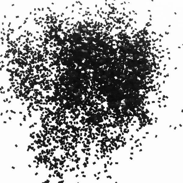 Negleglitter - Firkantet - Hvit is - 8ml - Glitter