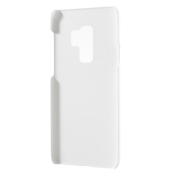 Til Samsung Galaxy S9 Plus Gummibelagt Hårdt Plastik Cover - Hvid