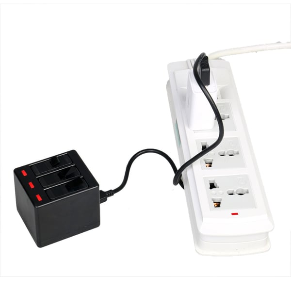 GoPro Hero5 trippel batterilader med LED - indikatorer