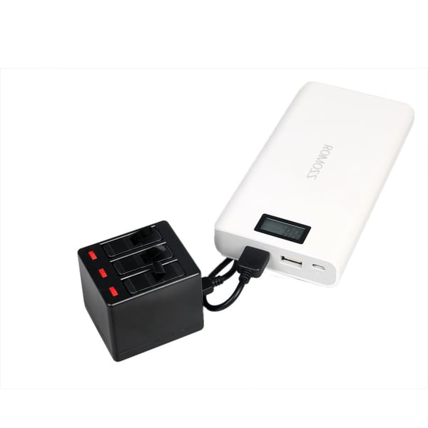 GoPro Hero5 trippel batterilader med LED - indikatorer