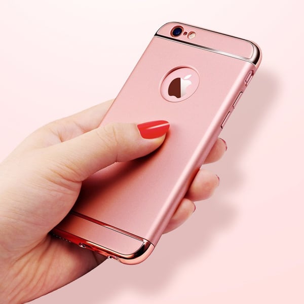 Design skal 3 i 1 guldkant till iPhone 6/6S PLUS