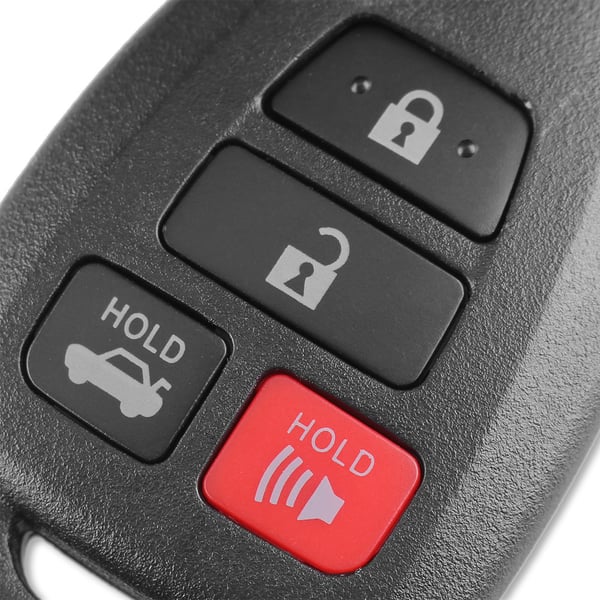 4-knappers nøkkelskall fjernkontrollveske Camry RAV4 for Toyota
