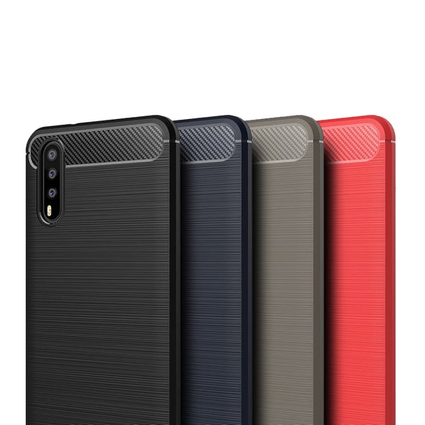 SKALO Huawei P20 Armor Carbon Stødsikker TPU-cover