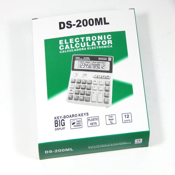 DS - 200ML Solar og batteri Dobbelt strømforsyning Desktop Calculato