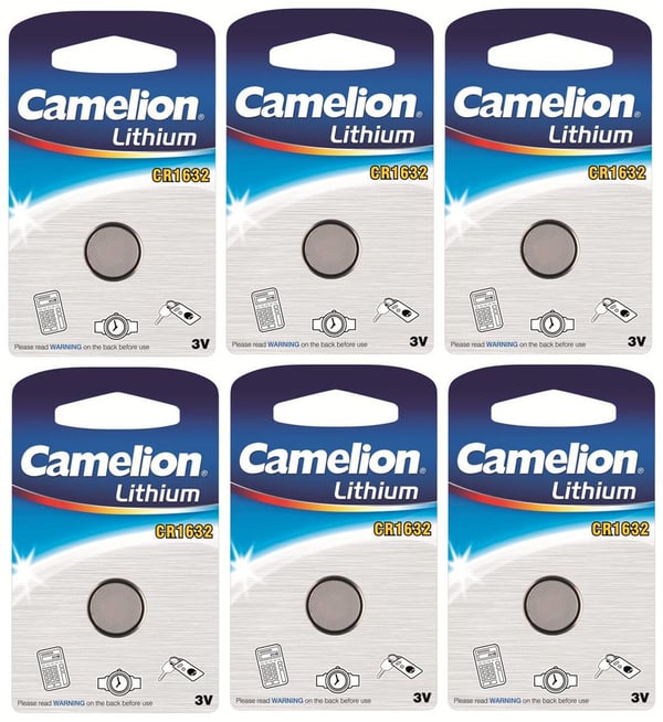 CR1632 batteri  litium 3V 6-pack Camelion