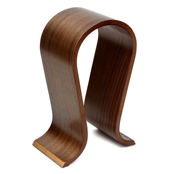 Universal headset rack lavet af ægte træ i flere lag