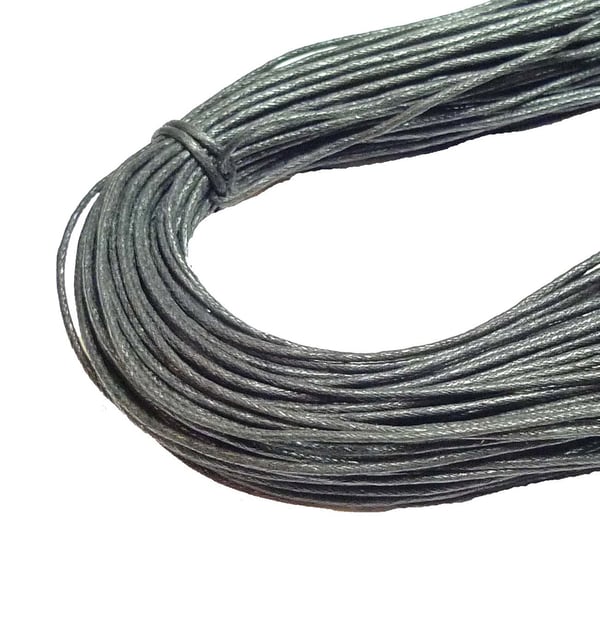 Svart cord 1,5mm 10 meter