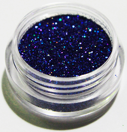 Negleglitter - Finkornet - Mørk blå - 8ml - Glitter