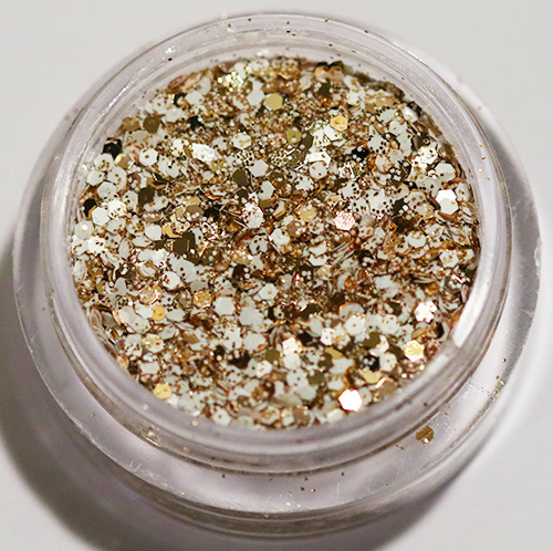 Negleglitter - Mix - Hvitbrunt gull - 8ml - Glitter