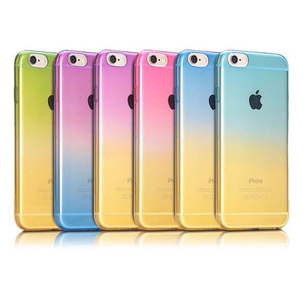 Gradient färgade Silikon TPU-Skal till iPhone 6/6S - Olika färger