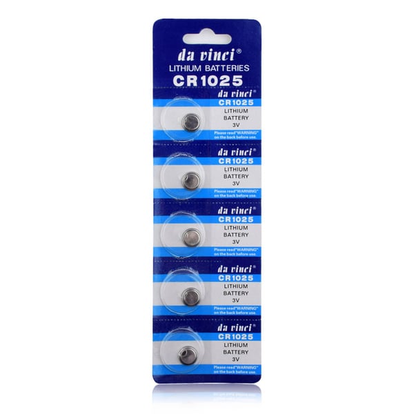 Alkalisk knappcellebatteri CR1025 stor pakke