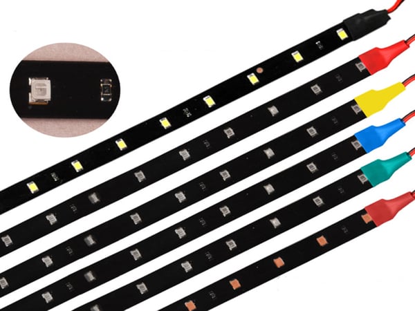 Led slinga 2st 30cm gul med 15st chip 3528SMD ledstripe styling