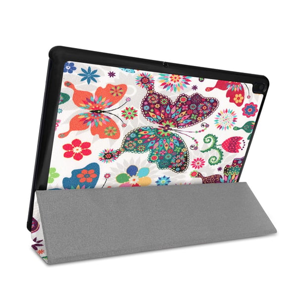 Mønstertryk Tredobbelt Stand Cover Lenovo Tab E10 - Sommerfugl