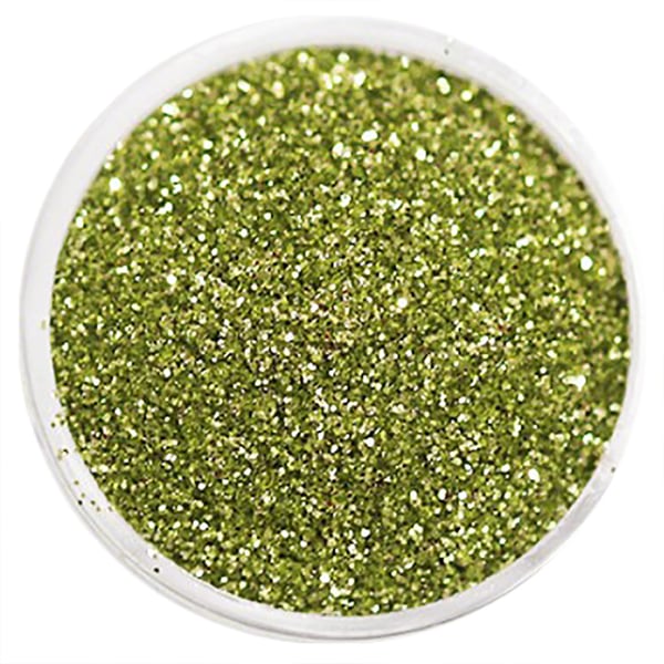 Negleglitter - Finkornet - Lysegrønn - 8ml - Glitter