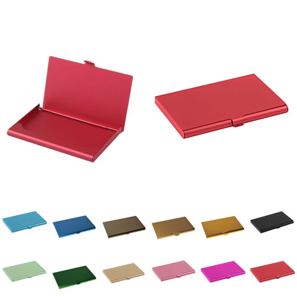 Glatt aluminiumskortholder - Sølv - Lommebok
