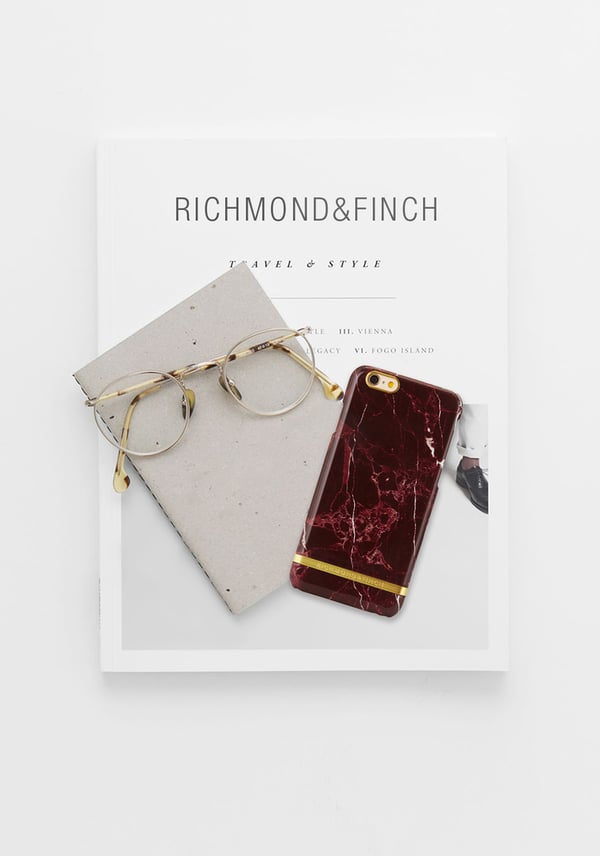 Richmond & Finch cover til iPhone 6 Plus / 6s Plus - Rød Marmor